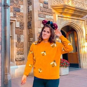 Simply Southern Fuzzy Bee Sweater 